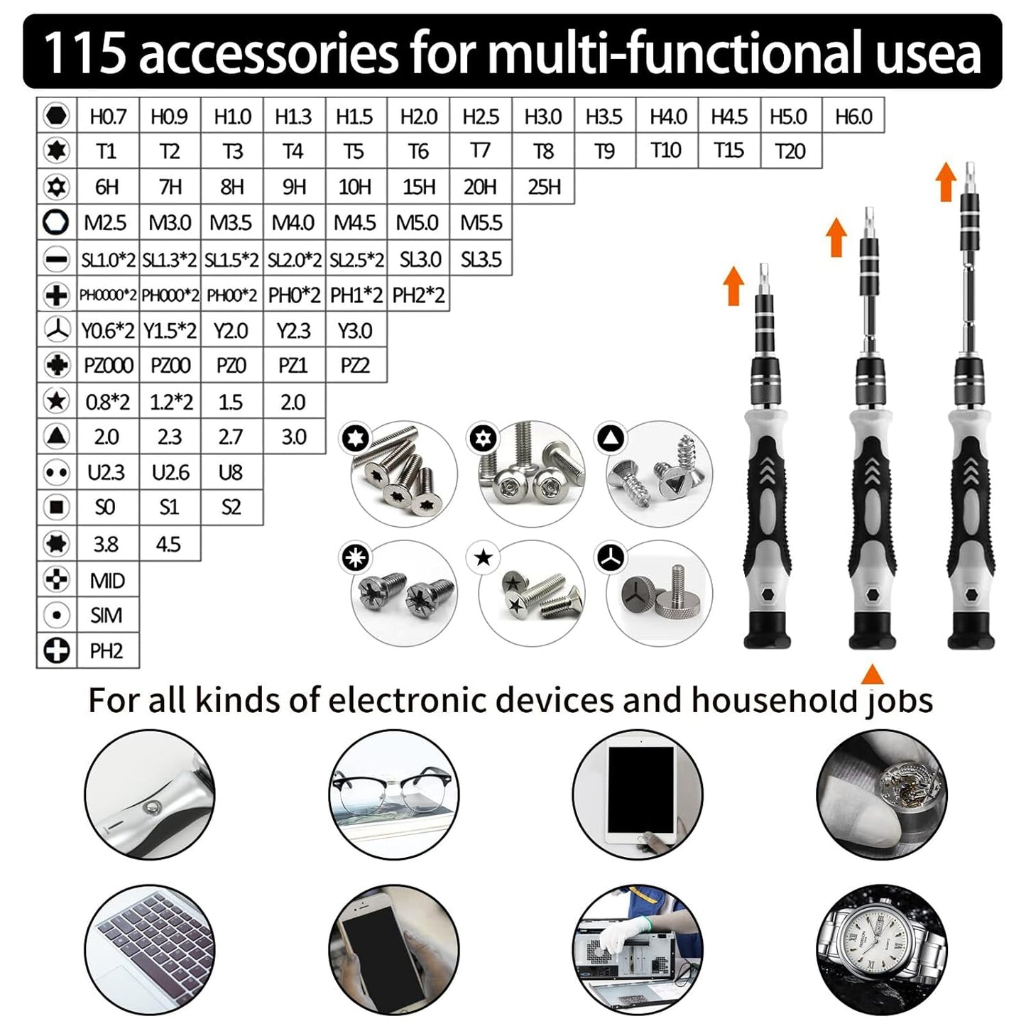 115 in 1 Screwdriver Set