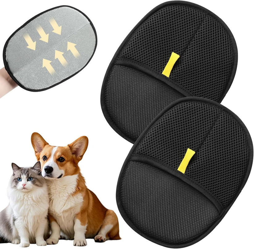 Pet Hair Removal Gloves (Pack of 2)